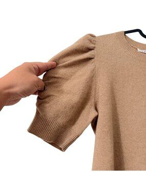 Frame Denim | Sweaters | Frame Tan Cashmere Womens Small Puff Short ...